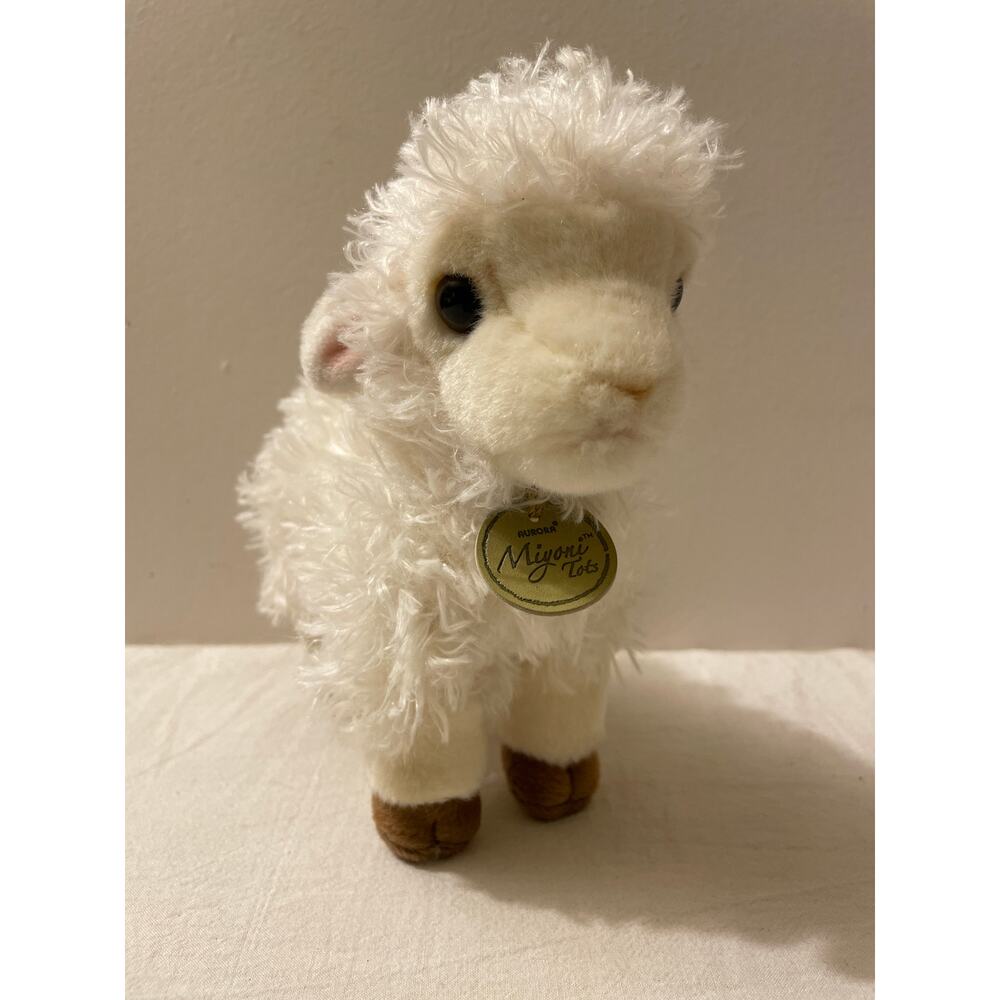Aurora Miyoni 8" Llama Small White Stuffed‎ Plush Fuzzy Animal Toy